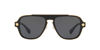 Picture of Versace Medusa Charm VE 2199 100281 Black Plastic Aviator Sunglasses Grey Polarized Lens