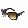 Picture of Prada Heritage PR 32PS 2AU6S1 Havana Plastic Square Sunglasses Brown Gradient Lens