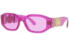 Picture of Versace VE 4361 5334/5 Transparent Fuchsia Plastic Fashion Sunglasses Pink Lens