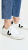 Picture of Veja Women's Esplar Logo Sneakers, Extra White/Black, 4 Medium US