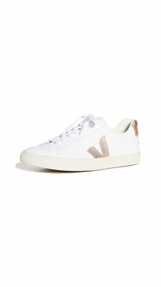 Picture of Veja Women's Esplar Logo Sneakers, Extra-White/Platine, 5 Medium US