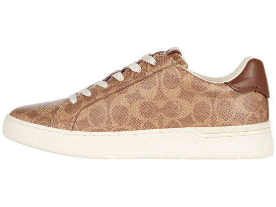 Picture of COACH Lowline Low Top for Women - Cushioned Insole, Supportive and Stable Lightweight Casual Sneakers Tan PVC 5.5 B - Medium