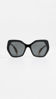 Picture of Prada Heritage PR 16RS 1AB5S0 Black Plastic Butterfly Sunglasses Grey Lens