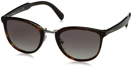 Picture of Prada PR22SS 2AU3M1 Tortoise PR22SS Round Sunglasses Lens Category 2 Size 52mm