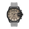 Picture of Diesel Men's 51mm Mega Chief Quartz Stainless Steel and Silicone Chronograph Watch, Color: Black, Gray (Model: DZ4496)