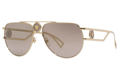 Picture of Versace VE2225 Sunglasses - (10027I) Gold/Brown Mirror Gold Gradient - 60mm