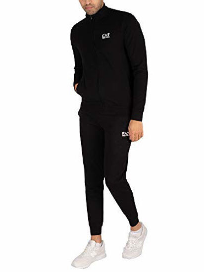 Picture of Emporio Armani EA7 Mens 8NPV51 Full Zip Cotton Tracksuit - Black - Large