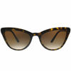 Picture of Prada Catwalk PR 01VS 2AU6S1 Havana Plastic Cat-Eye Sunglasses Brown Gradient Lens