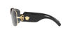 Picture of Versace Squared Baroque VE 2207Q 100287 Gold Black Leather Metal Square Sunglasses Grey Lens