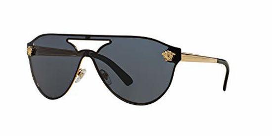 Picture of Versace Woman Sunglasses Gold Frame, Dark Grey Lenses, 0MM