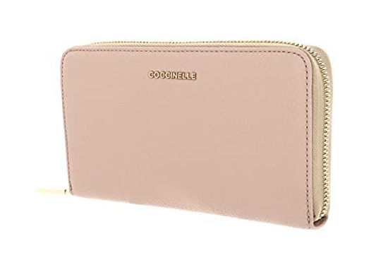 Picture of COCCINELLE Metallic Soft Zip Wallet Grainy Leather Powder Pink