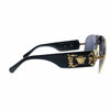 Picture of Versace VE 2150Q 100281 Gold Metal Aviator Sunglasses Grey Polarized Lens