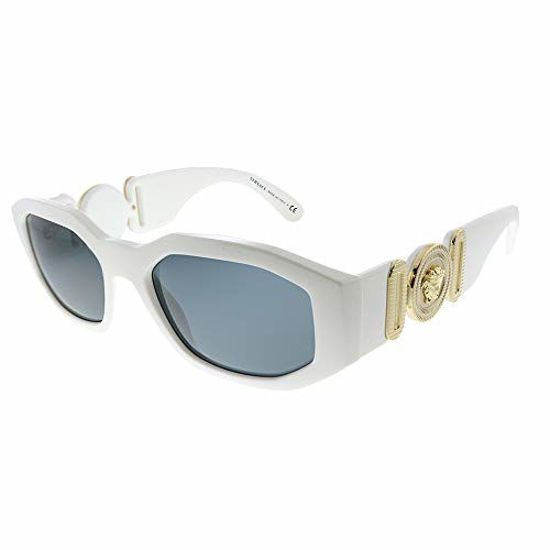 Picture of Versace VE 4361 401/87 White Plastic Geometric Sunglasses Grey Lens