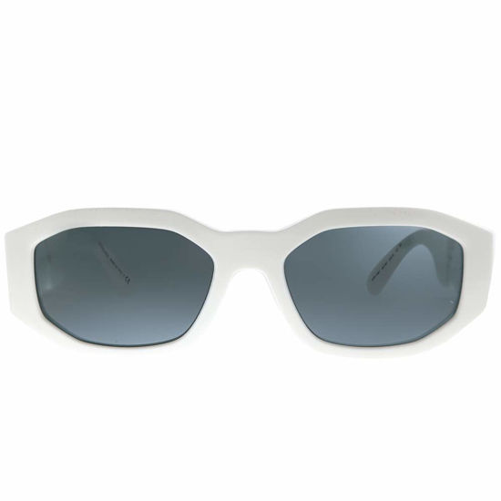 Getuscart Versace Ve 4361 40187 White Plastic Geometric Sunglasses Grey Lens 