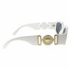 Picture of Versace VE 4361 401/87 White Plastic Geometric Sunglasses Grey Lens