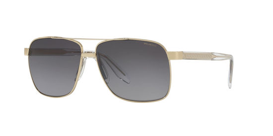 Picture of Versace Mens Sunglasses (VE2174) Pale Gold/Grey Metal,Acetate,Steel - Polarized - 59mm