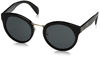 Picture of Prada PR05TS 1AB1A1 Black PR05TS Round Sunglasses Lens Category 3 Size 53mm