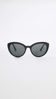 Picture of Prada PR 02VS 1AB5S0 Black Plastic Cat-Eye Sunglasses Grey Lens