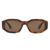 Picture of Versace VE 4361 521773 Havana Plastic Geometric Sunglasses Brown Lens