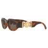 Picture of Versace VE 4361 521773 Havana Plastic Geometric Sunglasses Brown Lens