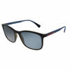 Picture of Prada PS 01TS U61144 Havana Rubber Plastic Rectangle Sunglasses Grey Polarized Lens