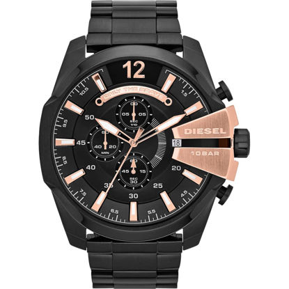 Picture of Diesel Men's 59mm Mega Chief Quartz Stainless Steel Chronograph Watch, Color: Black (Model: DZ4309)