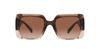 Picture of Versace VE 4405 533213 Brown Plastic Rectangle Sunglasses Brown Gradient Lens