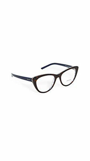 Picture of Prada Millennials PR 05XV 5121O1 Havana Blue Chess Plastic Cat-Eye Eyeglasses 53mm