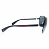 Picture of Prada Linea Rossa PS 56MS 1BO1A1 Black Metal Pilot Sunglasses Grey Lens