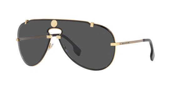 Picture of Versace Man Sunglasses Gold Frame, Dark Grey Lenses, 0MM