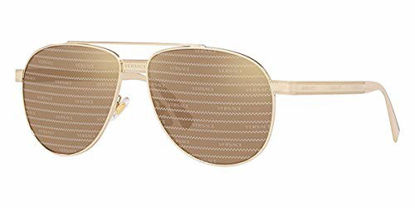 Picture of Versace VE2209 Sunglasses 1252V3-58 -, Brown Tamp Versace Silver Gold VE2209-1252V3-58