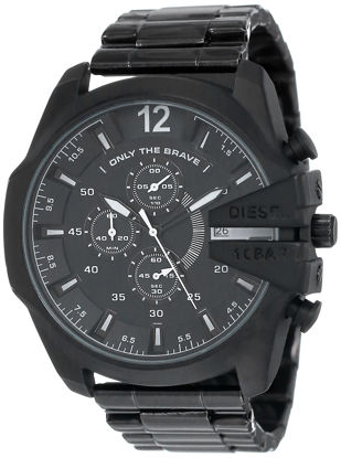 Picture of Diesel Men's 59mm Mega Chief Quartz Stainless Steel Chronograph Watch, Color: Black (Model: DZ4283)