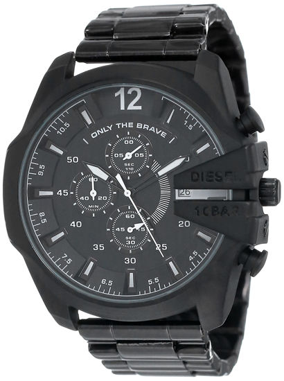 Picture of Diesel Men's 59mm Mega Chief Quartz Stainless Steel Chronograph Watch, Color: Black (Model: DZ4283)