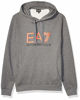 Picture of Emporio Armani EA7 Men's Logo Series Hoodie, Dark Gray Melange, Extra Large