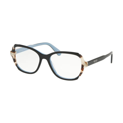 Picture of Eyeglasses Prada PR 3 VV KHR1O1 Top Black/Azure/Spotted Brown, 54/17/140