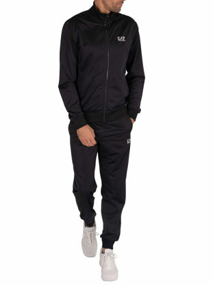 Picture of Emporio Armani EA7 Mens 8NPV71 Full Zip Polyester Tracksuit - Black - Medium