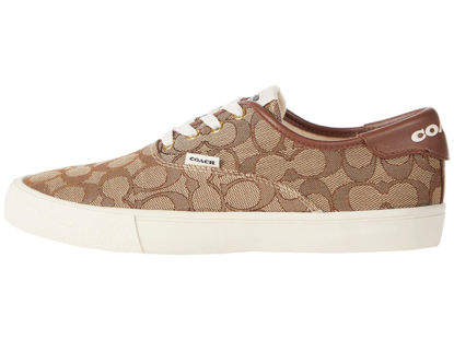 Picture of COACH Citysole Skate Sneakers for Women - Traditional Lace Closure with Cushioned Insole, Sleek and Fashionable Sneakers Khaki Jacquard 8 B - Medium
