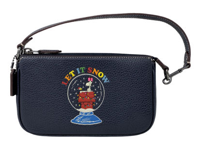Picture of COACH X Peanuts Nolita 19 With Snoopy Let It Snow Motif Style No. CE859 Midnight Navy