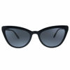 Picture of Prada Catwalk PR 01VS 1AB5Z1 Black Plastic Cat-Eye Sunglasses Grey Polarized Lens