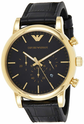 Picture of Emporio Armani Men's AR1917 Dress Black Leather Watch