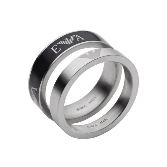 Ring Emporio GetUSCart- Armani Men\'s EGS2846040), Silver (Model: Steel Stainless