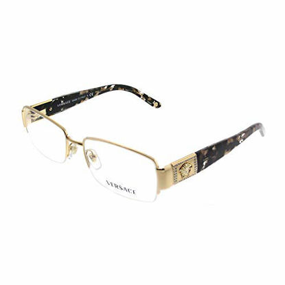 Picture of Versace VE 1175B Eyeglasses w/Gold Frame and Non- 53 mm Diameter Lenses,