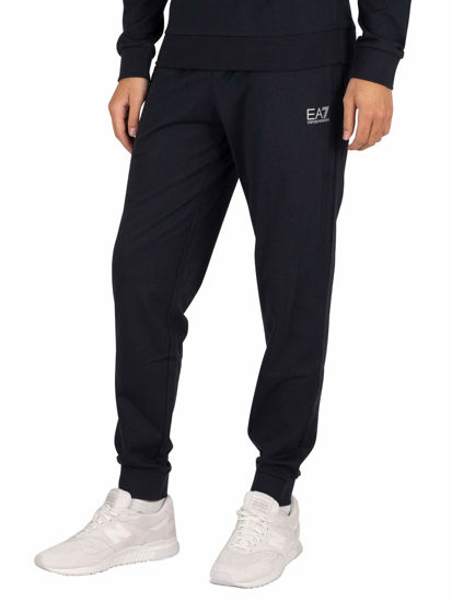 Picture of Emporio Armani EA7 Mens 8NPP53 Metalic Logo Cotton Track Pants - Night Blue - XXL