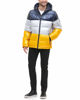 Picture of Tommy Hilfiger Men's Hooded Puffer Jacket, Pearlized Yellow/Navy, Large