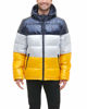 Picture of Tommy Hilfiger Men's Hooded Puffer Jacket, Pearlized Yellow/Navy, Large