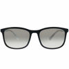 Picture of Prada PS 01TS DG02B0 Black Rubber Plastic Rectangle Sunglasses Silver Mirror Lens