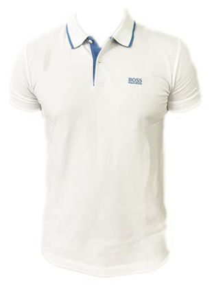 Picture of Hugo Boss Mens Firenze 33 Regular Fit Polo 50268712 (as1, Alpha, 3X, Regular, Regular, White 100, X-Large)