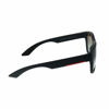 Picture of Prada Lifestyle PS 03QS DG00A7 Black Rubber Plastic Rectangle Sunglasses Grey Gradient Lens