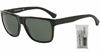 Picture of Emporio Armani EA4035 501771 58M Black/Grey Green Square Sunglasses For Men+FREE Complimentary Eyewear Care Kit