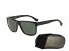 Picture of Emporio Armani EA4035 501771 58M Black/Grey Green Square Sunglasses For Men+FREE Complimentary Eyewear Care Kit